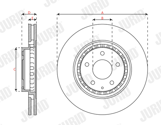Brake Disc - 563714JC JURID