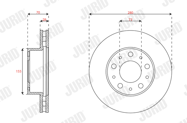 Brake Disc - 563716JC JURID