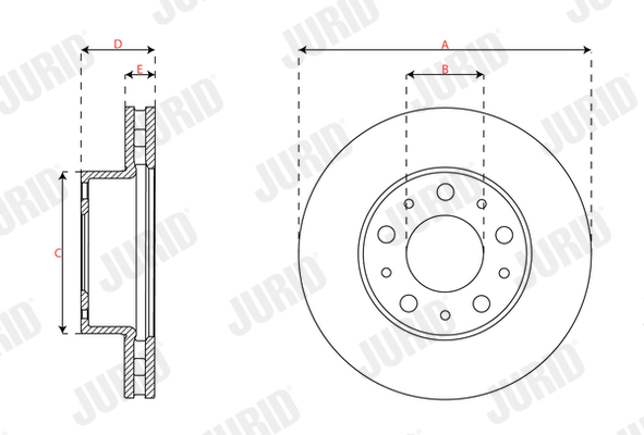 Brake Disc - 563716JC JURID