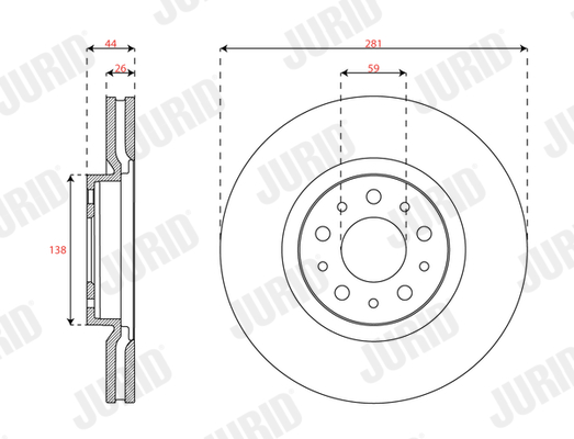 Brake Disc - 563719JC JURID