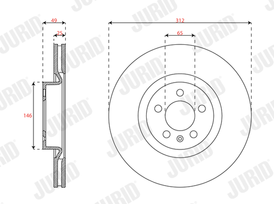 Brake Disc - 563724JC JURID