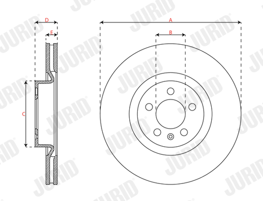 Brake Disc - 563724JC JURID