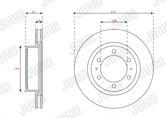 Brake Disc - 563726JC JURID