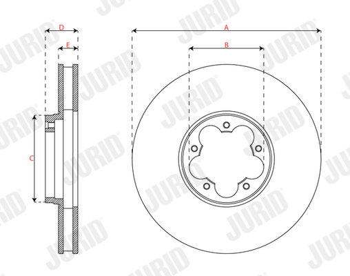 Brake Disc - 563740JC JURID