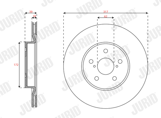 Brake Disc - 563745JC JURID