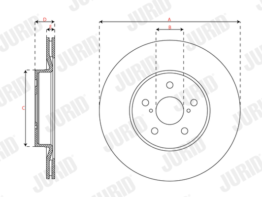 Brake Disc - 563745JC JURID