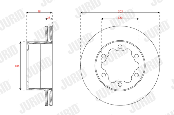 Brake Disc - 563750JC-1 JURID