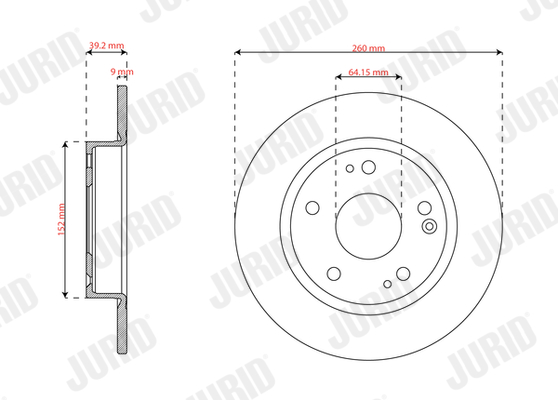 Brake Disc - 563824JC JURID