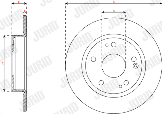 Brake Disc - 563824JC JURID