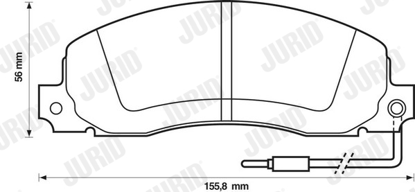 Brake Pad Set, disc brake - 571306J JURID