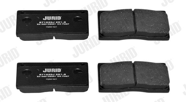 Комплект тормозных колодок, дисковый тормоз - 571533J JURID