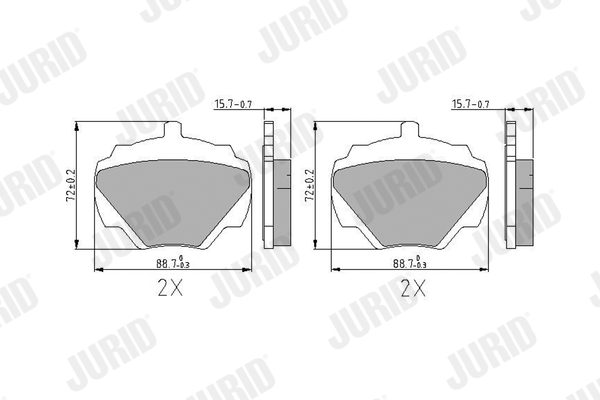 Brake Pad Set, disc brake - 571803J JURID