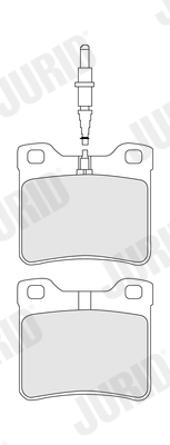 Brake Pad Set, disc brake - 571845J JURID