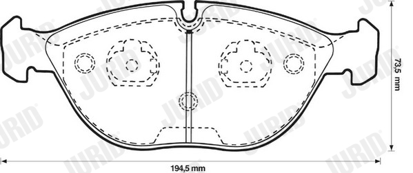 Brake Pad Set, disc brake - 571872J JURID