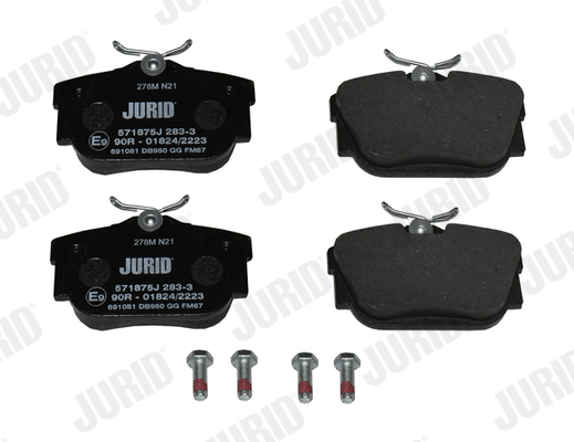 Комплект тормозных колодок, дисковый тормоз - 571875J JURID
