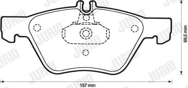 Brake Pad Set, disc brake - 571876J JURID