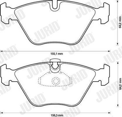 Brake Pad Set, disc brake - 571880JC JURID