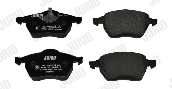 Комплект тормозных колодок, дисковый тормоз - 571900J JURID