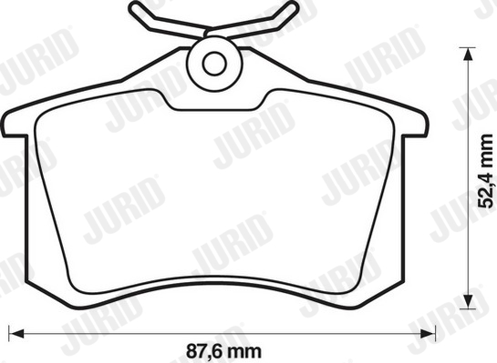 Комплект тормозных колодок, дисковый тормоз - 571906D JURID