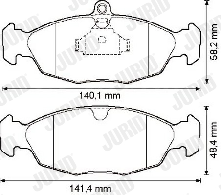 Brake Pad Set, disc brake - 571924J JURID