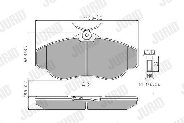 Brake Pad Set, disc brake - 571937J JURID
