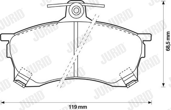 Brake Pad Set, disc brake - 571942J JURID