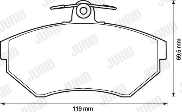 Комплект тормозных колодок, дисковый тормоз - 571955J JURID