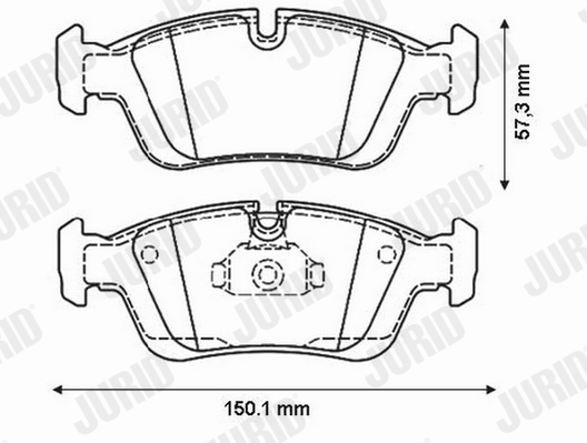Brake Pad Set, disc brake - 571959J JURID