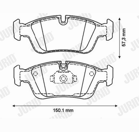 Brake Pad Set, disc brake - 571959JC JURID