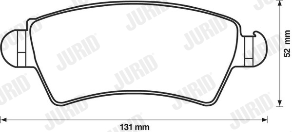 Brake Pad Set, disc brake - 571965J JURID