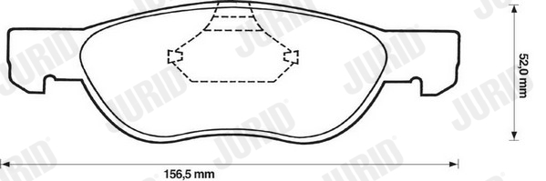 Brake Pad Set, disc brake - 571973J JURID