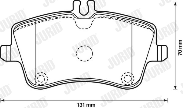 Brake Pad Set, disc brake - 571986J JURID