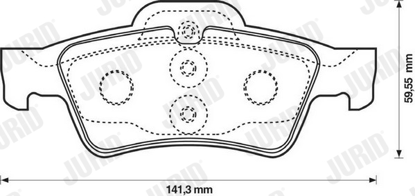 Brake Pad Set, disc brake - 571989J JURID