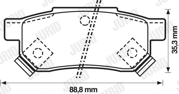 Комплект тормозных колодок, дисковый тормоз - 572136J JURID