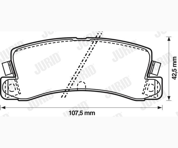 Brake Pad Set, disc brake - 572182J JURID
