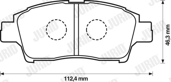 Brake Pad Set, disc brake - 572404J JURID