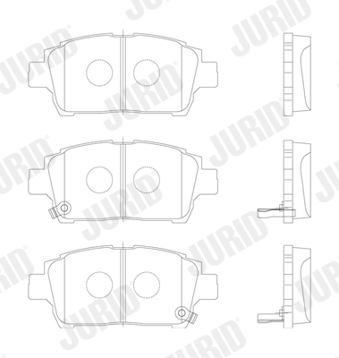 Brake Pad Set, disc brake - 572405J JURID