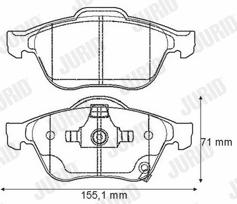Brake Pad Set, disc brake - 572481J JURID