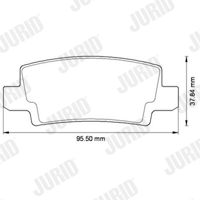 Комплект тормозных колодок, дисковый тормоз - 572492J JURID