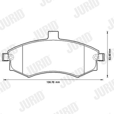 Brake Pad Set, disc brake - 572513J JURID