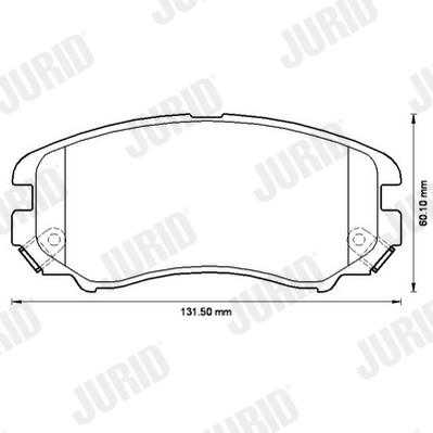 Brake Pad Set, disc brake - 572514J JURID