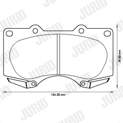 Brake Pad Set, disc brake - 572515J JURID