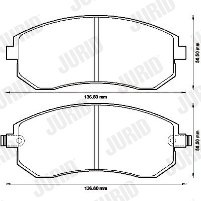 Brake Pad Set, disc brake - 572550J JURID