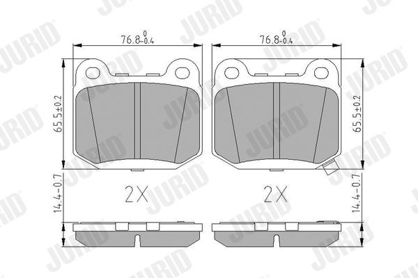 Brake Pad Set, disc brake - 572558J JURID