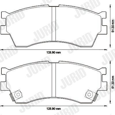 Kit pastiglie freno, Freno a disco - 572560J JURID