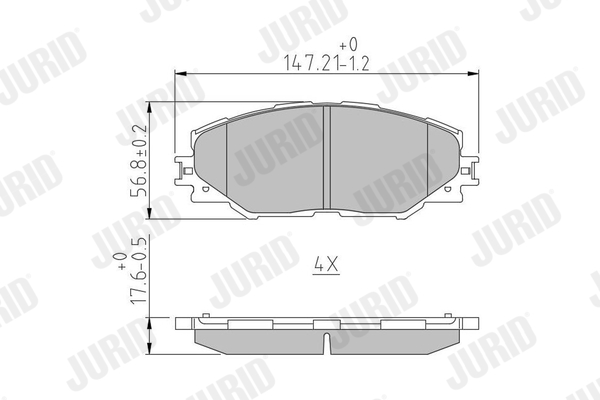 Brake Pad Set, disc brake - 572569J JURID