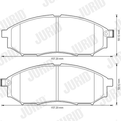 Brake Pad Set, disc brake - 572575J JURID