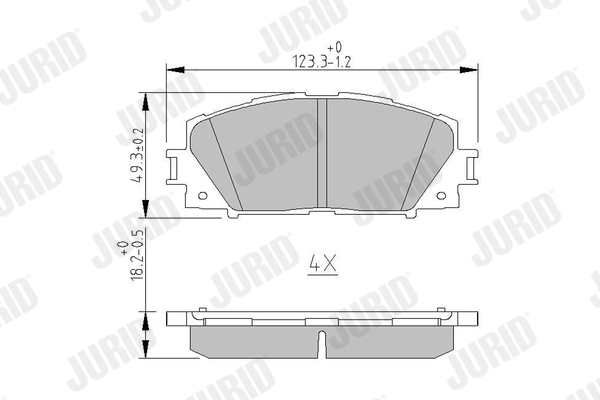 Brake Pad Set, disc brake - 572578J JURID