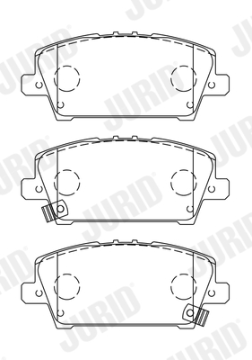 Brake Pad Set, disc brake - 572579J JURID