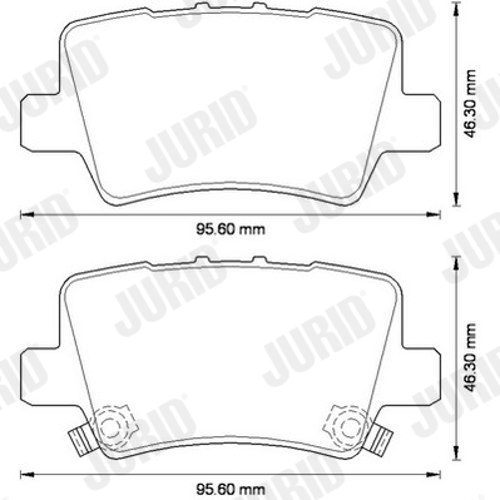 Brake Pad Set, disc brake - 572580JC JURID